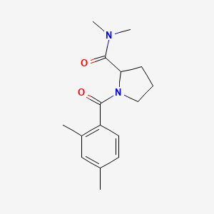 molecular formula C16H22N2O2 B7487945 1-(2,4-dimethylbenzoyl)-N,N-dimethylpyrrolidine-2-carboxamide 