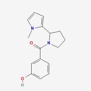 (3-Hydroxyphenyl)-[2-(1-methylpyrrol-2-yl)pyrrolidin-1-yl]methanone