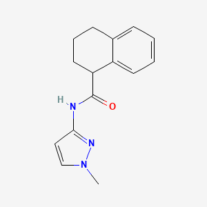 molecular formula C15H17N3O B7487961 N-(1-methylpyrazol-3-yl)-1,2,3,4-tetrahydronaphthalene-1-carboxamide 