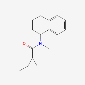 molecular formula C16H21NO B7487968 N,2-dimethyl-N-(1,2,3,4-tetrahydronaphthalen-1-yl)cyclopropane-1-carboxamide 