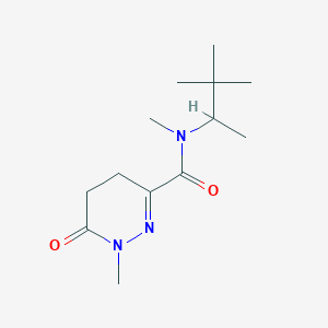 molecular formula C13H23N3O2 B7488006 N-(3,3-dimethylbutan-2-yl)-N,1-dimethyl-6-oxo-4,5-dihydropyridazine-3-carboxamide 