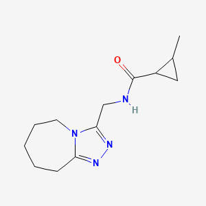 molecular formula C13H20N4O B7488014 2-Methyl-N-((6,7,8,9-tetrahydro-5H-[1,2,4]triazolo[4,3-a]azepin-3-yl)methyl)cyclopropanecarboxamide 