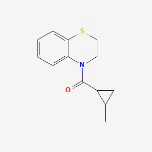 molecular formula C13H15NOS B7488038 2,3-Dihydro-1,4-benzothiazin-4-yl-(2-methylcyclopropyl)methanone 