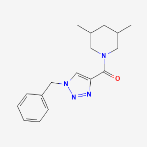 (1-Benzyltriazol-4-yl)-(3,5-dimethylpiperidin-1-yl)methanone