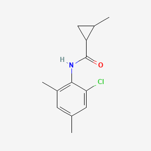 molecular formula C13H16ClNO B7488076 N-(2-chloro-4,6-dimethylphenyl)-2-methylcyclopropane-1-carboxamide 