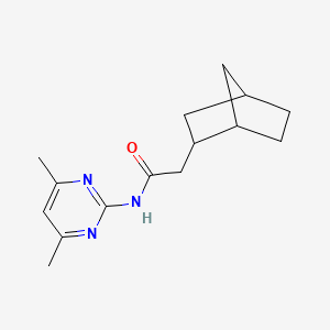 molecular formula C15H21N3O B7488087 2-(2-bicyclo[2.2.1]heptanyl)-N-(4,6-dimethylpyrimidin-2-yl)acetamide 