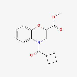 molecular formula C15H17NO4 B7488102 Methyl 4-(cyclobutanecarbonyl)-2,3-dihydro-1,4-benzoxazine-2-carboxylate 