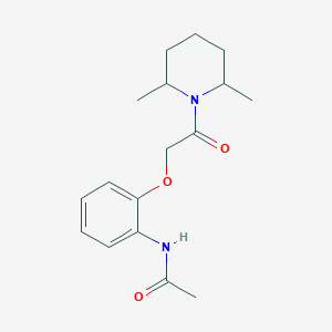 molecular formula C17H24N2O3 B7488132 N-[2-[2-(2,6-dimethylpiperidin-1-yl)-2-oxoethoxy]phenyl]acetamide 