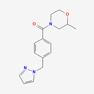 (2-Methylmorpholin-4-yl)-[4-(pyrazol-1-ylmethyl)phenyl]methanone