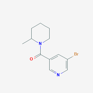 molecular formula C12H15BrN2O B7488156 (5-Bromopyridin-3-yl)-(2-methylpiperidin-1-yl)methanone 