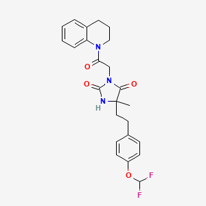 5-[2-[4-(difluoromethoxy)phenyl]ethyl]-3-[2-(3,4-dihydro-2H-quinolin-1-yl)-2-oxoethyl]-5-methylimidazolidine-2,4-dione