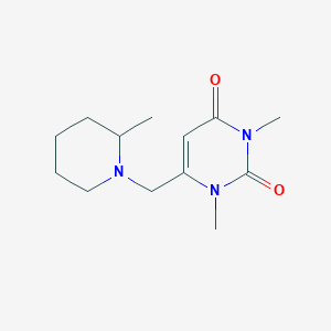 1,3-Dimethyl-6-[(2-methylpiperidin-1-yl)methyl]pyrimidine-2,4-dione