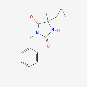 5-Cyclopropyl-5-methyl-3-[(4-methylphenyl)methyl]imidazolidine-2,4-dione