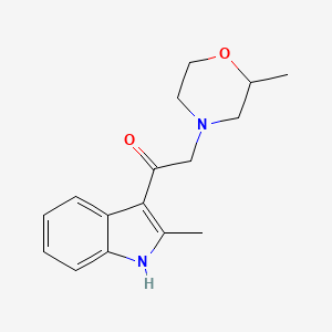 molecular formula C16H20N2O2 B7488244 1-(2-methyl-1H-indol-3-yl)-2-(2-methylmorpholin-4-yl)ethanone 