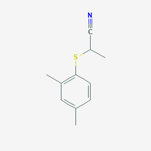 molecular formula C11H13NS B7488365 2-(2,4-Dimethylphenyl)sulfanylpropanenitrile 