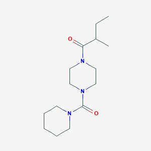 molecular formula C15H27N3O2 B7488414 2-Methyl-1-[4-(piperidine-1-carbonyl)piperazin-1-yl]butan-1-one 