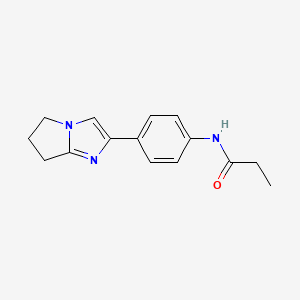 molecular formula C15H17N3O B7488438 N-[4-(6,7-dihydro-5H-pyrrolo[1,2-a]imidazol-2-yl)phenyl]propanamide 