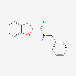 molecular formula C17H17NO2 B7488448 N-benzyl-N-methyl-2,3-dihydro-1-benzofuran-2-carboxamide 