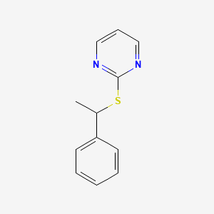 2-(1-Phenylethylsulfanyl)pyrimidine