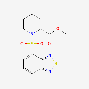 molecular formula C13H15N3O4S2 B7488481 Methyl 1-(2,1,3-benzothiadiazol-4-ylsulfonyl)piperidine-2-carboxylate 