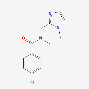 4-chloro-N-methyl-N-[(1-methylimidazol-2-yl)methyl]benzamide