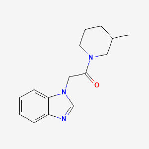 molecular formula C15H19N3O B7488492 2-(Benzimidazol-1-yl)-1-(3-methylpiperidin-1-yl)ethanone 