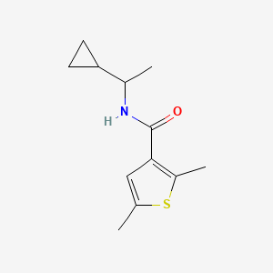 molecular formula C12H17NOS B7488523 N-(1-cyclopropylethyl)-2,5-dimethylthiophene-3-carboxamide 