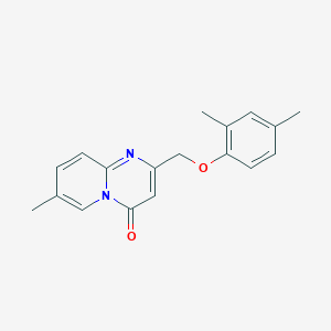 molecular formula C18H18N2O2 B7488525 2-[(2,4-Dimethylphenoxy)methyl]-7-methylpyrido[1,2-a]pyrimidin-4-one 