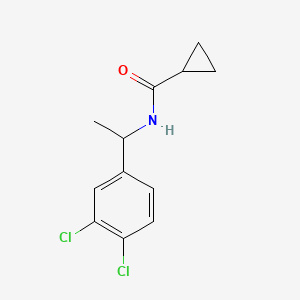 molecular formula C12H13Cl2NO B7488532 N-[1-(3,4-dichlorophenyl)ethyl]cyclopropanecarboxamide 