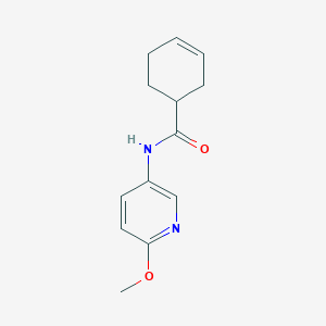 molecular formula C13H16N2O2 B7488540 N-(6-methoxypyridin-3-yl)cyclohex-3-ene-1-carboxamide 