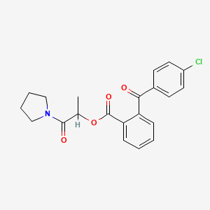 (1-Oxo-1-pyrrolidin-1-ylpropan-2-yl) 2-(4-chlorobenzoyl)benzoate