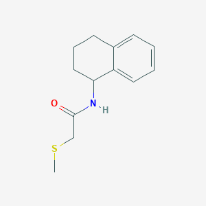 molecular formula C13H17NOS B7488596 2-methylsulfanyl-N-(1,2,3,4-tetrahydronaphthalen-1-yl)acetamide 