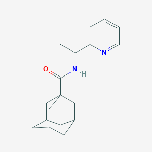 molecular formula C18H24N2O B7488633 N-(1-pyridin-2-ylethyl)adamantane-1-carboxamide 