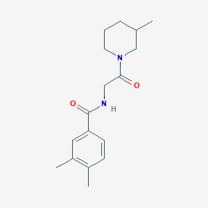 3,4-dimethyl-N-[2-(3-methylpiperidin-1-yl)-2-oxoethyl]benzamide