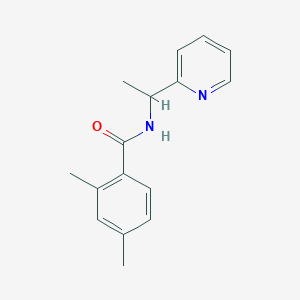 molecular formula C16H18N2O B7488683 2,4-dimethyl-N-(1-pyridin-2-ylethyl)benzamide 