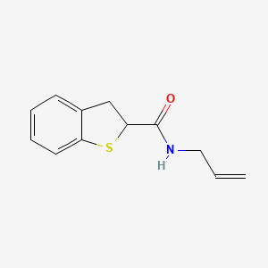 molecular formula C12H13NOS B7488698 N-prop-2-enyl-2,3-dihydro-1-benzothiophene-2-carboxamide 