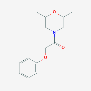 molecular formula C15H21NO3 B7488709 1-(2,6-Dimethylmorpholin-4-yl)-2-(2-methylphenoxy)ethanone 