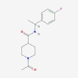 1-acetyl-N-[1-(4-fluorophenyl)ethyl]piperidine-4-carboxamide