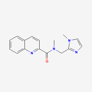 N-methyl-N-[(1-methylimidazol-2-yl)methyl]quinoline-2-carboxamide