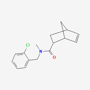 molecular formula C16H18ClNO B7488775 N-[(2-chlorophenyl)methyl]-N-methylbicyclo[2.2.1]hept-5-ene-2-carboxamide 