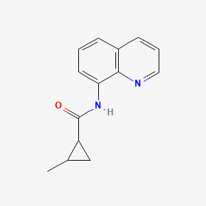 molecular formula C14H14N2O B7488777 2-methyl-N-quinolin-8-ylcyclopropane-1-carboxamide 