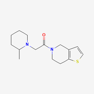 molecular formula C15H22N2OS B7488820 1-(6,7-dihydro-4H-thieno[3,2-c]pyridin-5-yl)-2-(2-methylpiperidin-1-yl)ethanone 