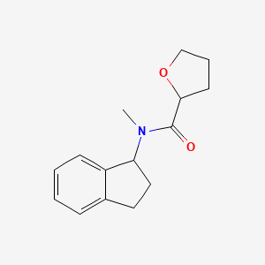 N-(2,3-dihydro-1H-inden-1-yl)-N-methyloxolane-2-carboxamide