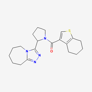 4,5,6,7-tetrahydro-1-benzothiophen-3-yl-[2-(6,7,8,9-tetrahydro-5H-[1,2,4]triazolo[4,3-a]azepin-3-yl)pyrrolidin-1-yl]methanone