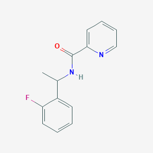 molecular formula C14H13FN2O B7488902 N-[1-(2-fluorophenyl)ethyl]pyridine-2-carboxamide 