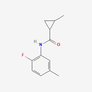 molecular formula C12H14FNO B7488918 N-(2-fluoro-5-methylphenyl)-2-methylcyclopropane-1-carboxamide 