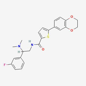 5-(2,3-dihydro-1,4-benzodioxin-6-yl)-N-[2-(dimethylamino)-2-(3-fluorophenyl)ethyl]thiophene-2-carboxamide