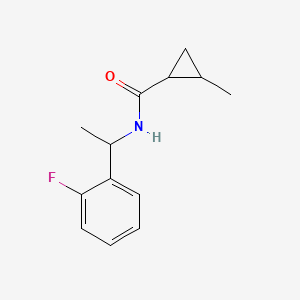 molecular formula C13H16FNO B7488948 N-[1-(2-fluorophenyl)ethyl]-2-methylcyclopropane-1-carboxamide 