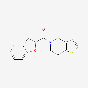 molecular formula C17H17NO2S B7488955 2,3-dihydro-1-benzofuran-2-yl-(4-methyl-6,7-dihydro-4H-thieno[3,2-c]pyridin-5-yl)methanone 