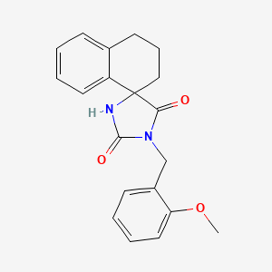 3'-[(2-methoxyphenyl)methyl]spiro[2,3-dihydro-1H-naphthalene-4,5'-imidazolidine]-2',4'-dione